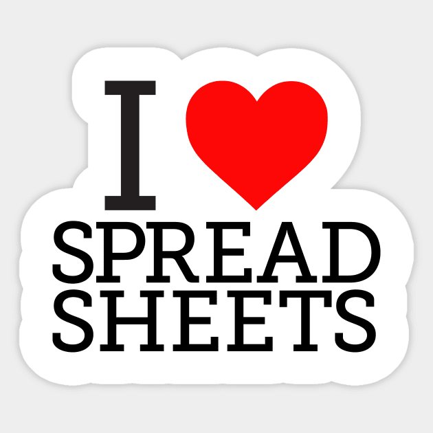 I Love/Heart Spreadsheets Sticker by spreadsheetnation